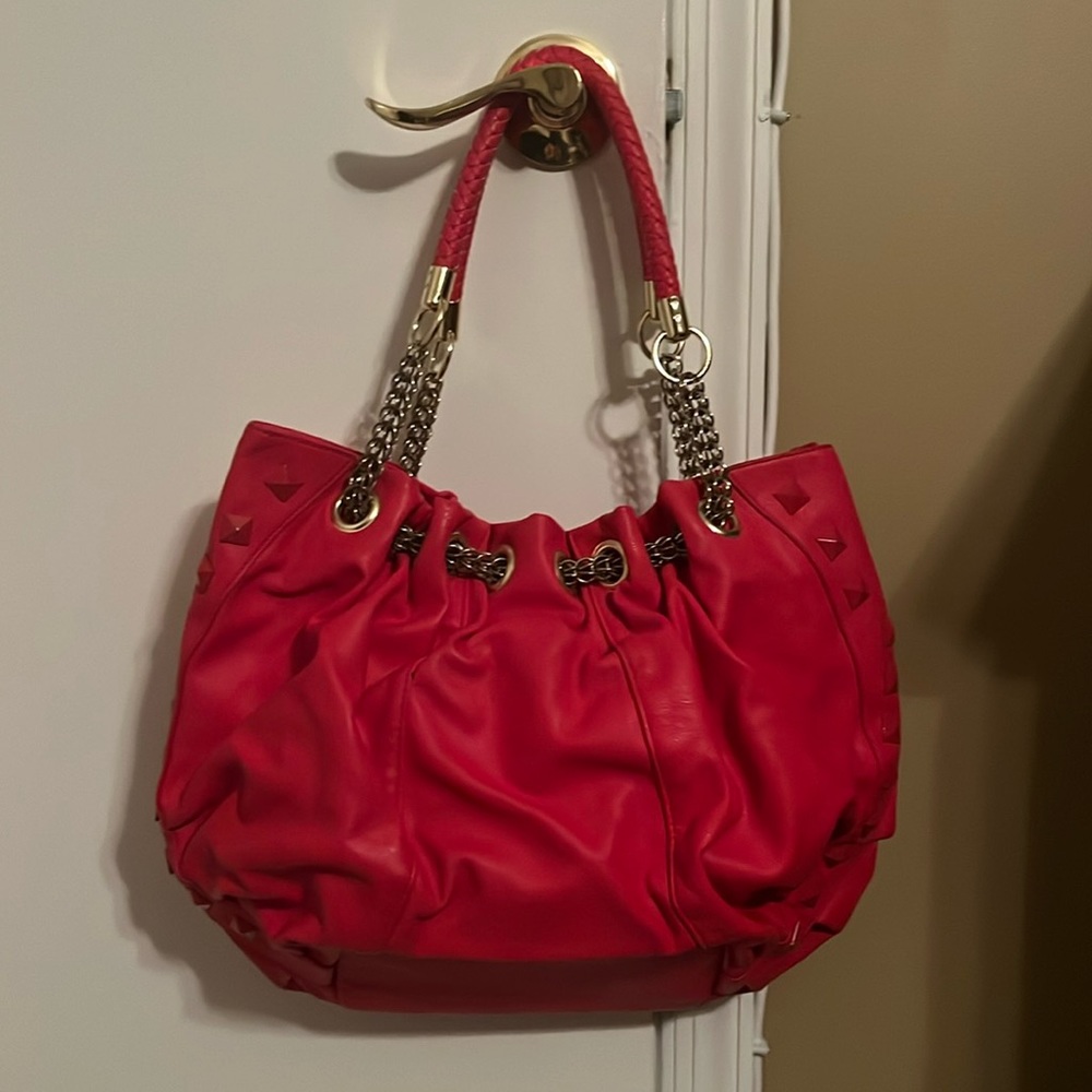 Olivia & Joy Red Leather Shoulder Bag